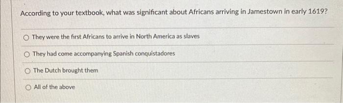 According to your textbook, what was significant | Chegg.com