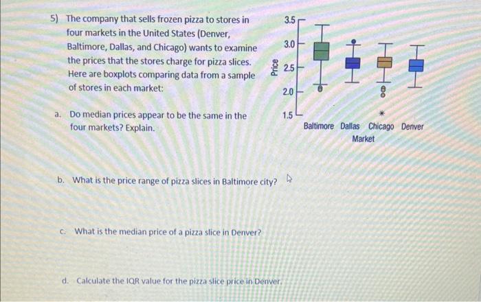 Solved 5) The company that sells frozen pizza to stores in | Chegg.com