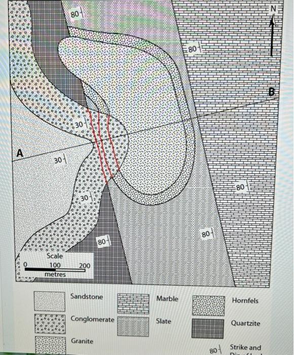 Solved Q. Complete the geological cross section in Exercise | Chegg.com