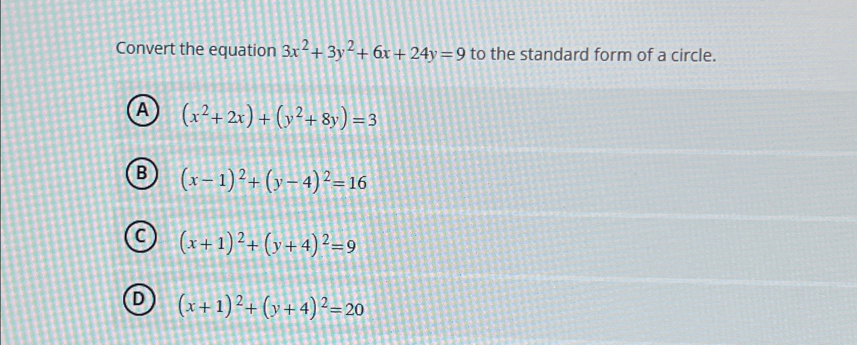 y 2 2x x 2 24y 120 standard form