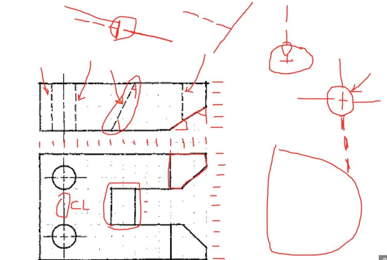 isometric drawing autocad dotted line