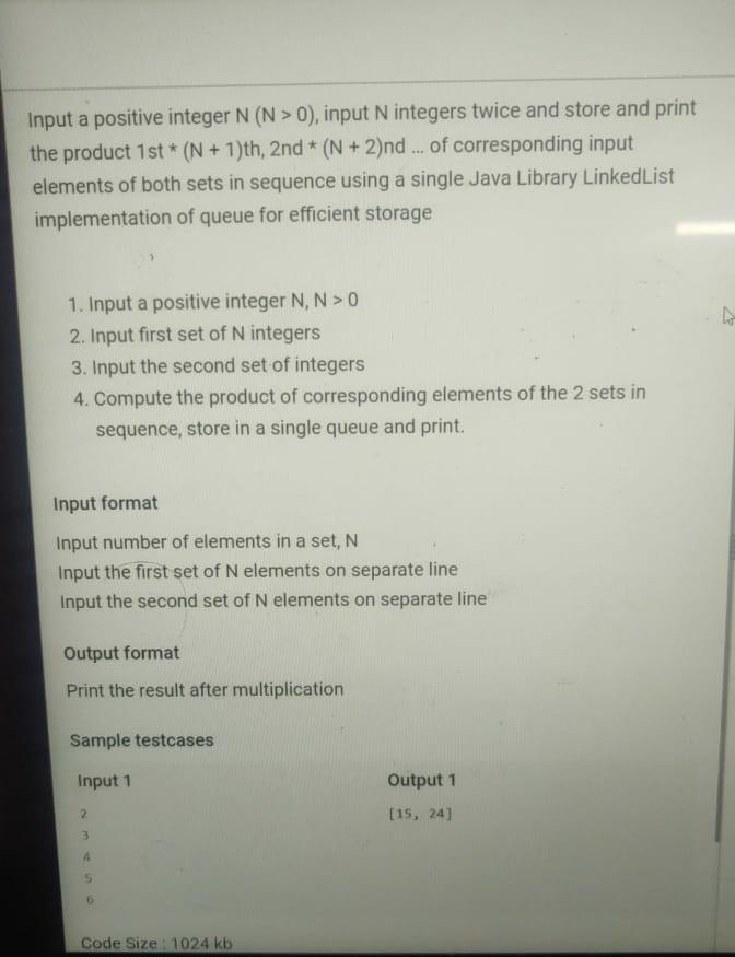 Solved Input a positive integer N (N> 0), input N integers | Chegg.com