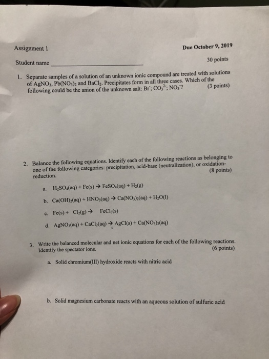 Solved Assignment 1 Due October 9, 2019 Student name 30 | Chegg.com