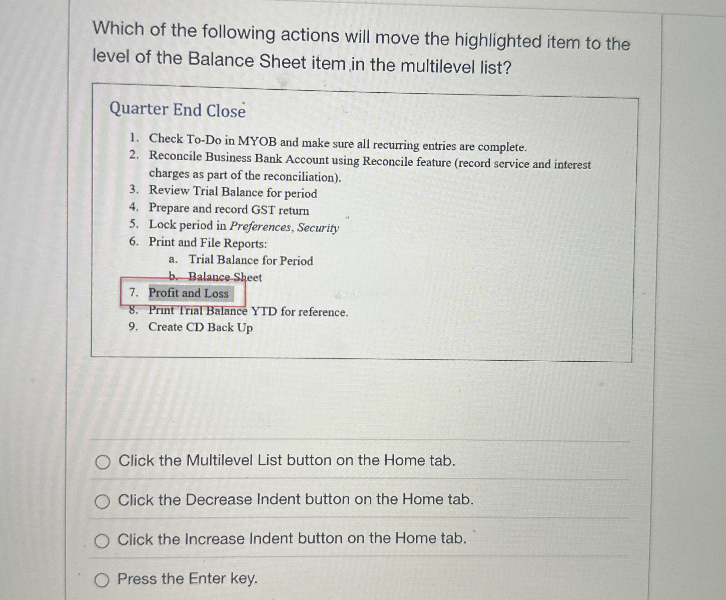 Solved Which of the following actions will move the | Chegg.com