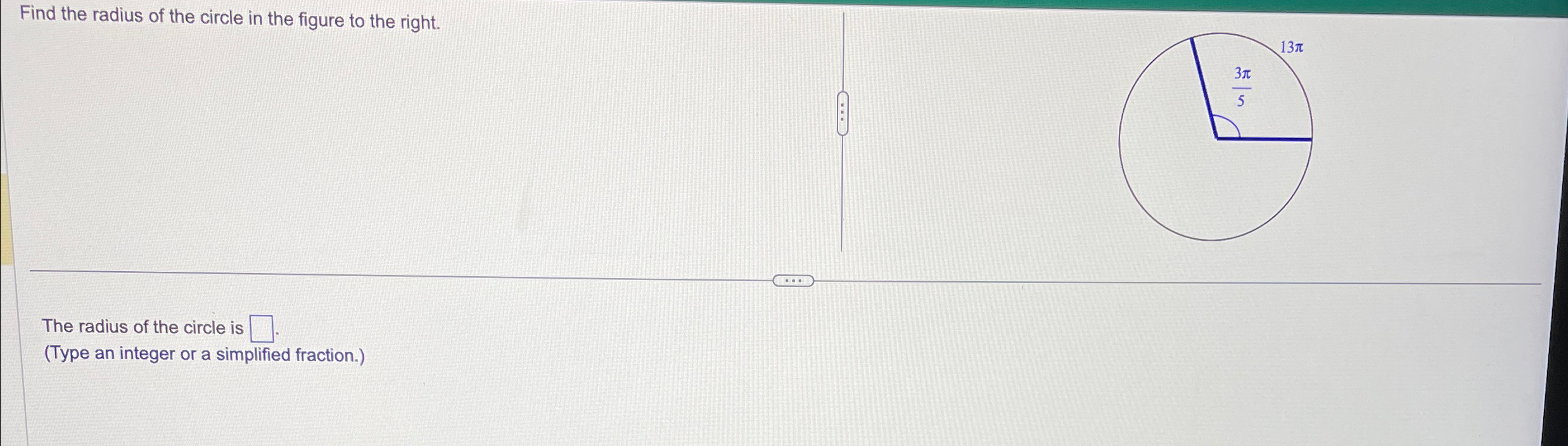 Solved Find the radius of the circle in the figure to the | Chegg.com