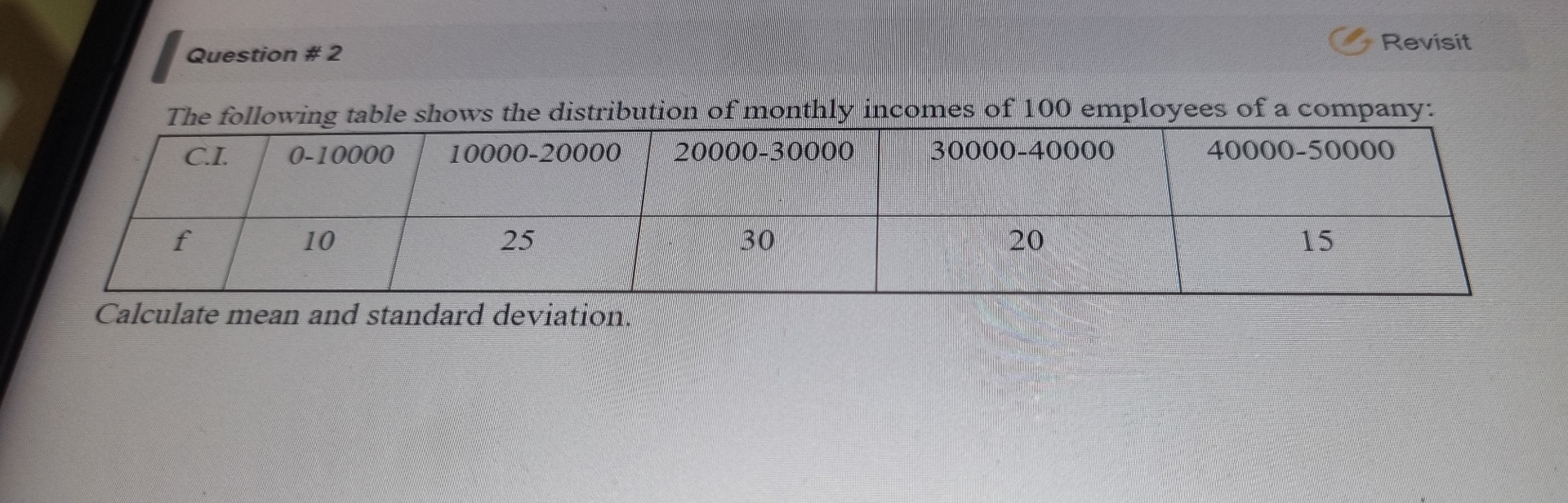 Solved The following table shows the distribution of monthly | Chegg.com