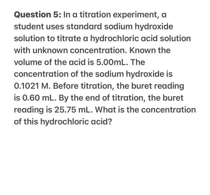 in a titration experiment a 12.5 ml sample of 1.75