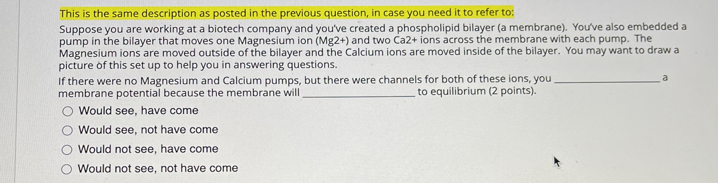 Solved This is the same description as posted in the | Chegg.com