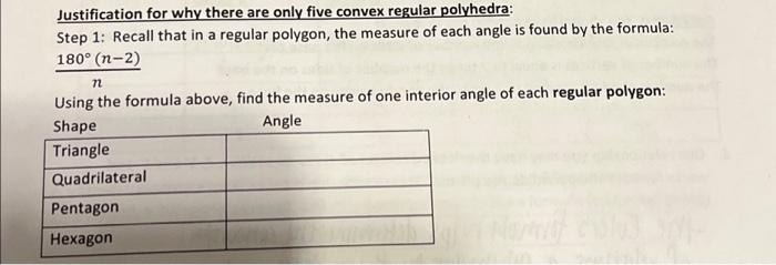 Solved Justification for why there are only five convex | Chegg.com