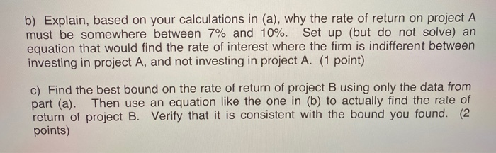 Solved 3. Consider The Following Two Projects Project A: | Chegg.com