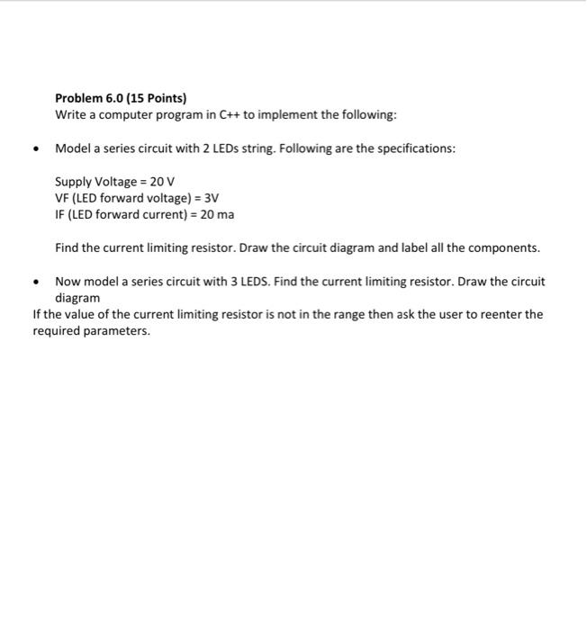 Solved Problem 6.0 (15 Points) Write a computer program in | Chegg.com