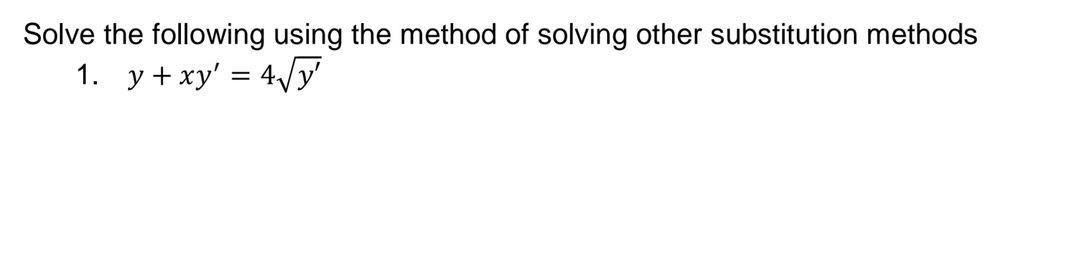 Solved Solve the following using the method of solving other | Chegg.com
