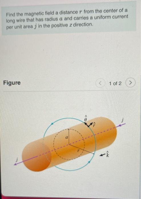 Solved Find the magnetic field a distance r from the center | Chegg.com