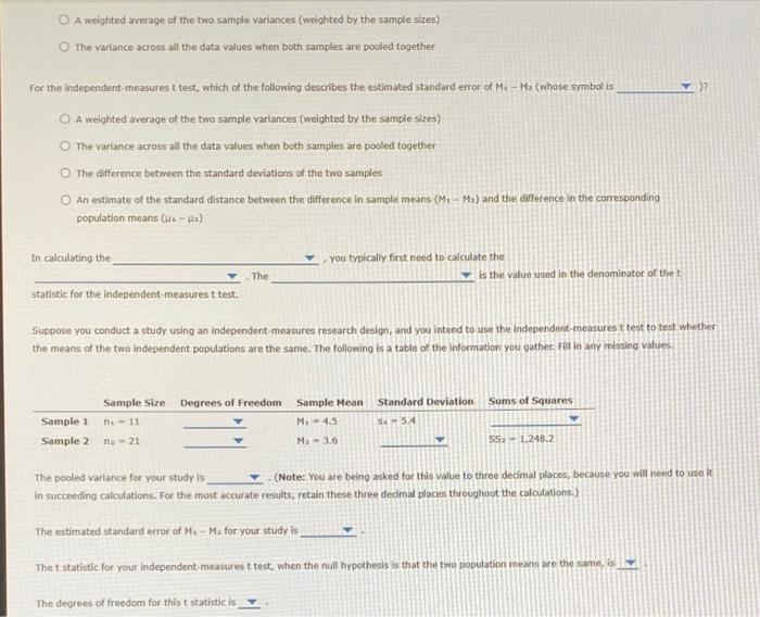 Solved 4. Differentiating pooled variance and the estimated