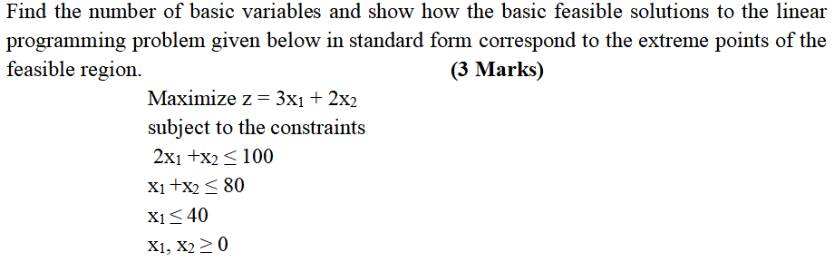 Simple Variable Example Problem Solved Find the number of basic variables and show how the | Chegg.com