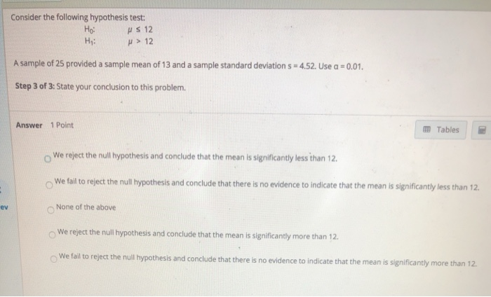 Solved Consider the following hypothesis test: Ho: HS 12 u > | Chegg.com