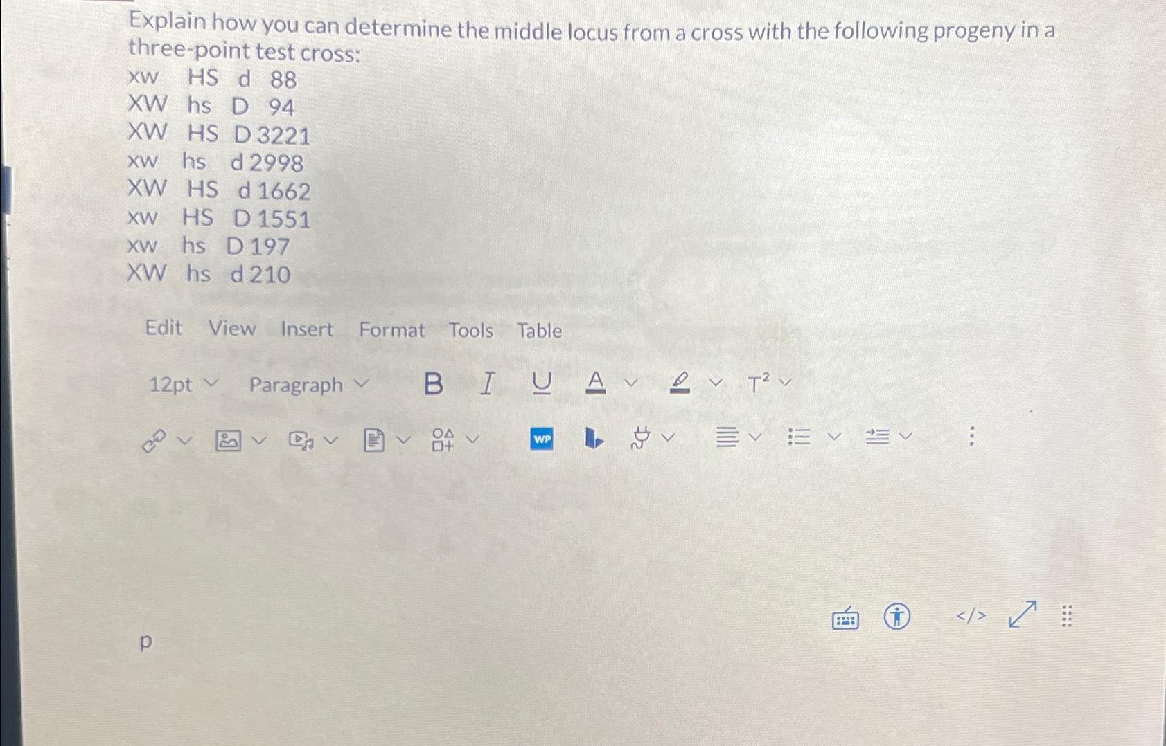 Solved Explain how you can determine the middle locus from a | Chegg.com
