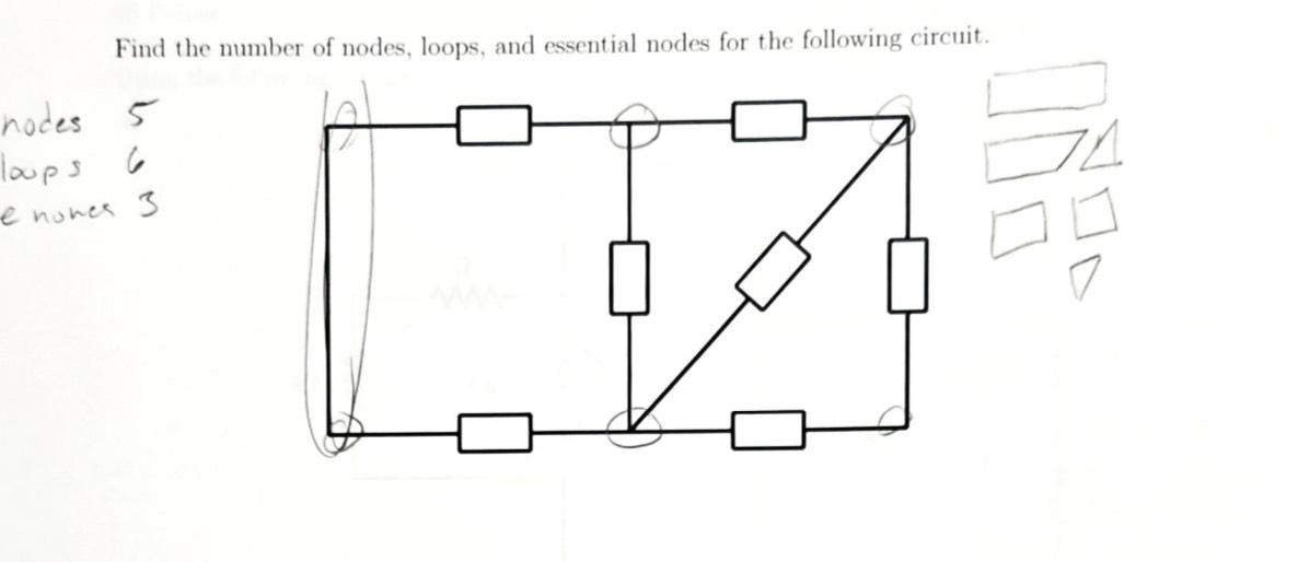 Solved Find the number of nodes, loops, and essential nodes | Chegg.com