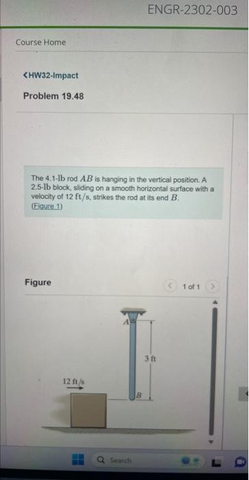 The 4.1-lb Rod AB Is Hanging In The Vertical | Chegg.com