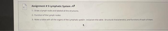 Solved 1draw a lymph node labeled all the structures 2. | Chegg.com