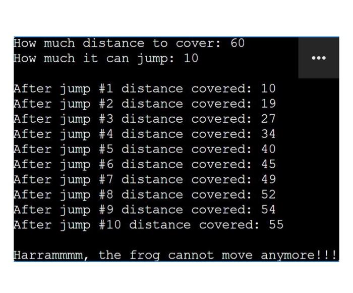 Solved A frog needs to jump to reach the swamp. The total | Chegg.com