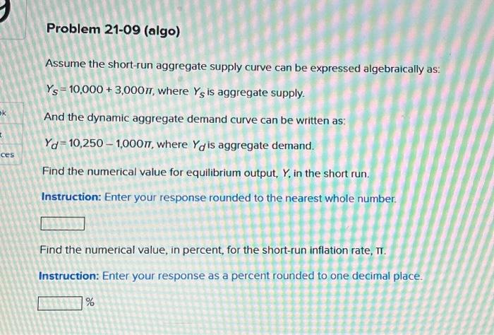 Solved Assume the short-run aggregate supply curve can be | Chegg.com