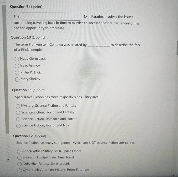 Solved Question 6 (1 point) saved "In the Year 25252 is a | Chegg.com