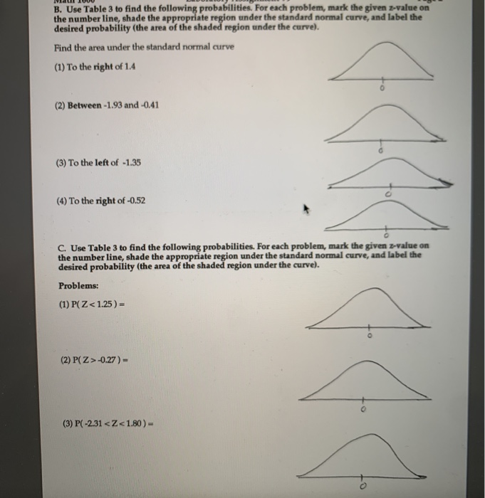 Solved Using the Table of Standard Normal Probabilities Solved Using the Table of Standard Normal Probabilities