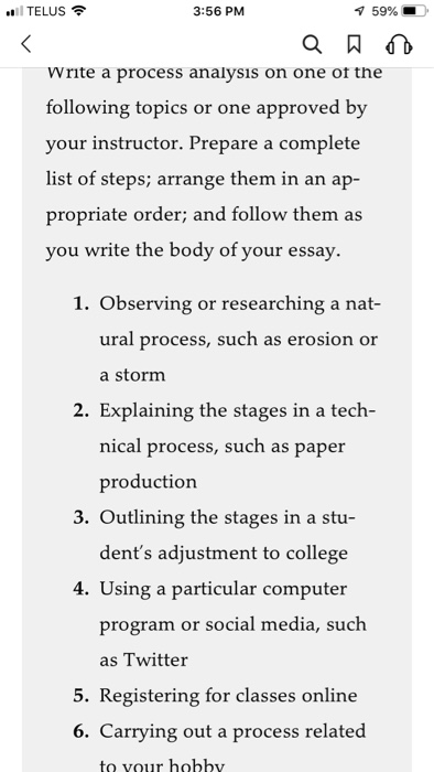 good process analysis essay topics