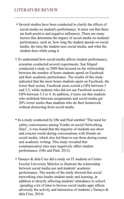 Solved STATEMENT OF RESEARCH Research Question: How social | Chegg.com