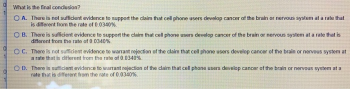 Solved In a study of 420,111 cell phone users, 144 subjects