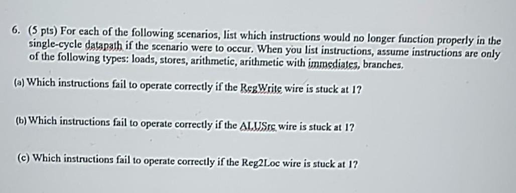 Solved Question 6 Please show work and explain if necessary. | Chegg.com