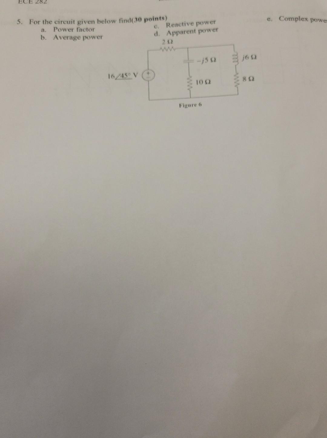 Solved 5. For the circuit given below find(30 points) a. | Chegg.com