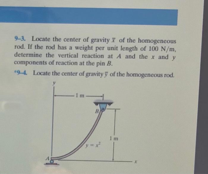 Solved 9-3. Locate The Center Of Gravity F Of The | Chegg.com