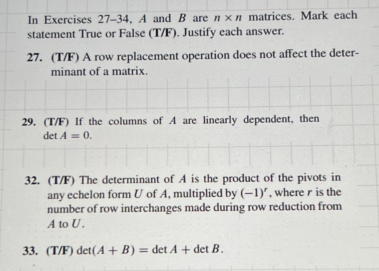 Solved In Exercises 27 34 A and B are n n matrices. Mark