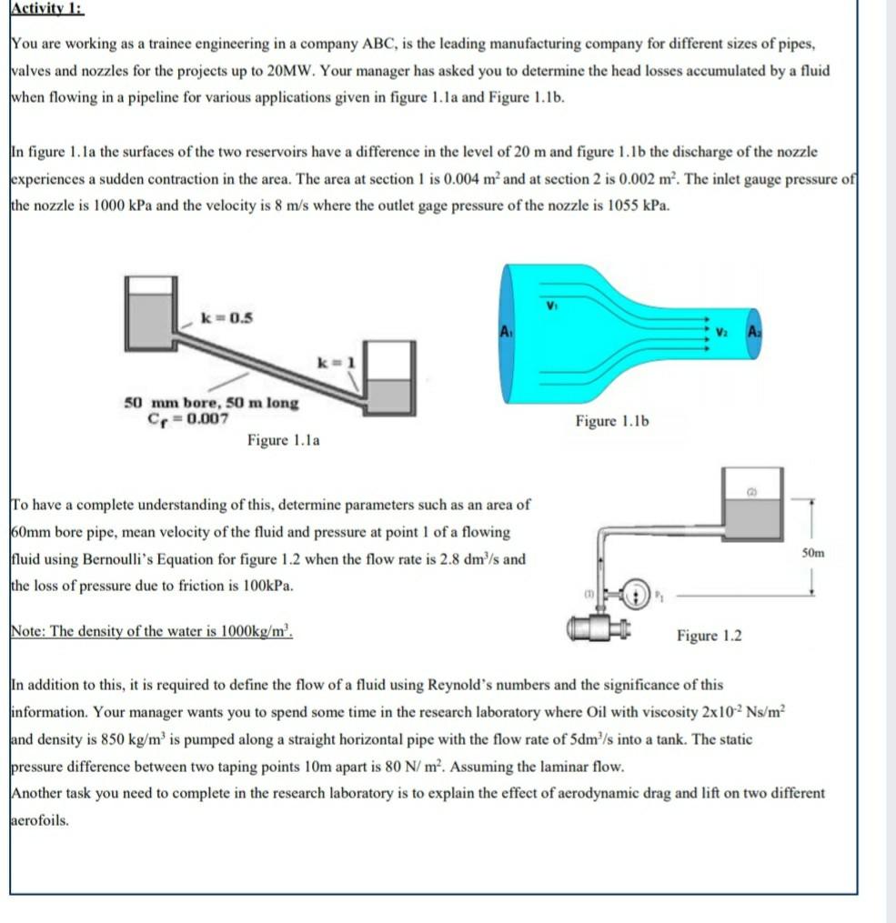 Solved Activity 1: You are working as a trainee engineering | Chegg.com