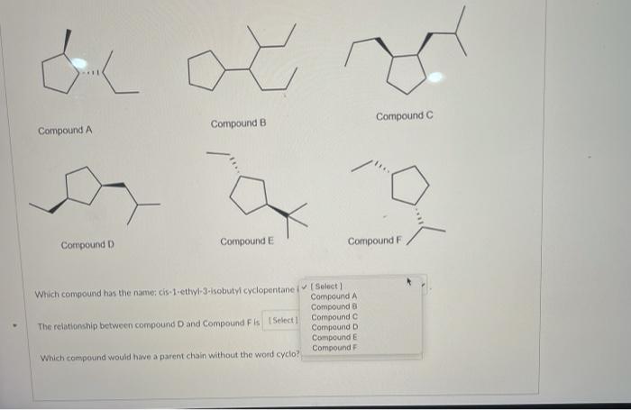 Solved do Compound B Compound Compound A Compound D Compound | Chegg.com