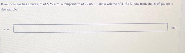 Solved A sample of an ideal gas has a volume of 3.30 L at | Chegg.com