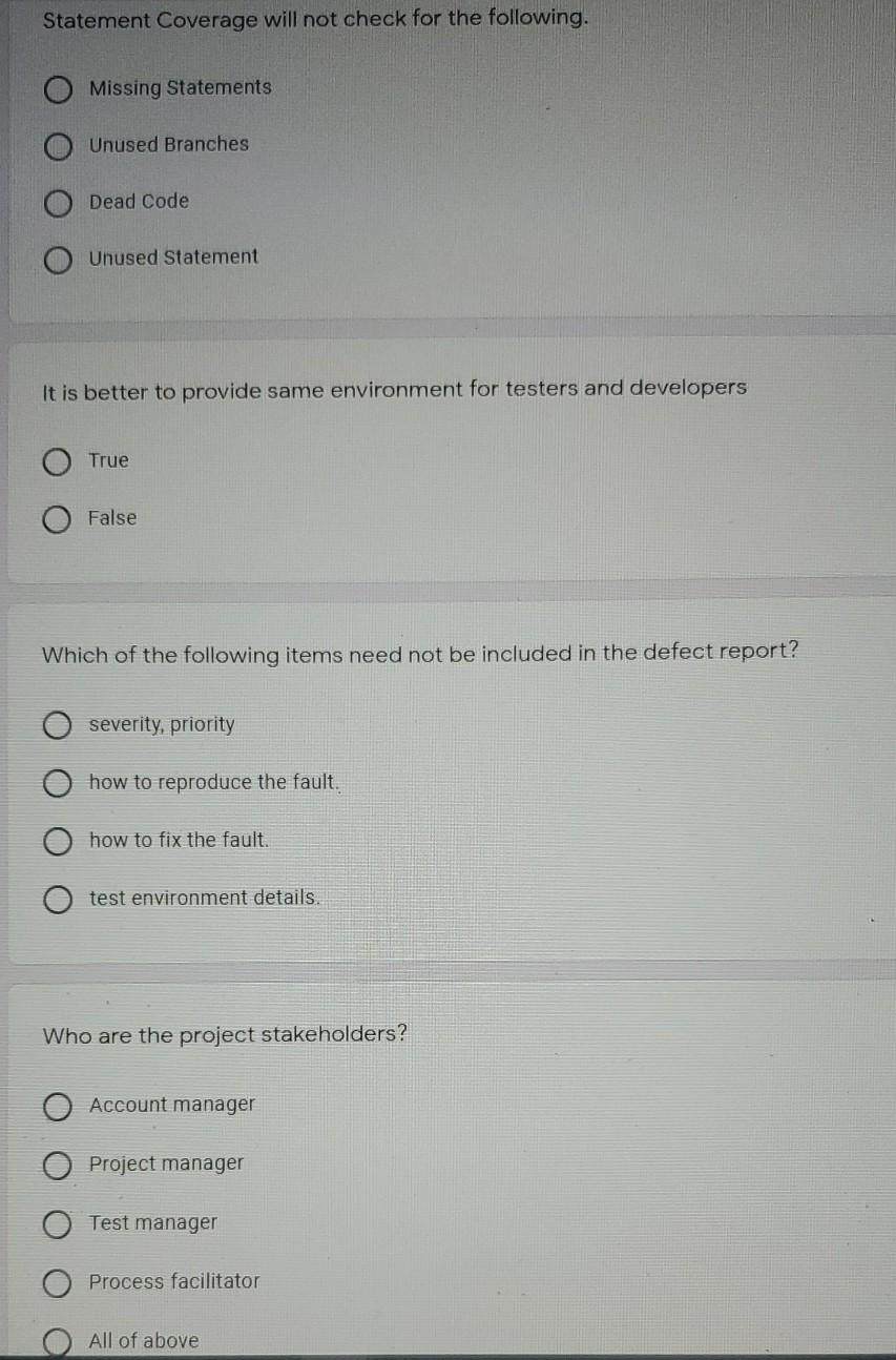 Solved Statement Coverage will not check for the following. | Chegg.com