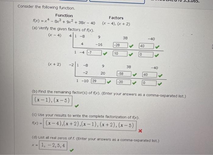 Solved Consider the following function. Function f(x) = x4 - | Chegg.com