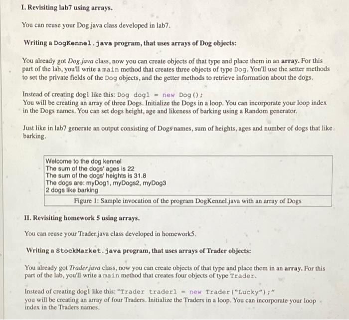 Solved I. Revisiting lab7 using arrays. You can reuse your | Chegg.com