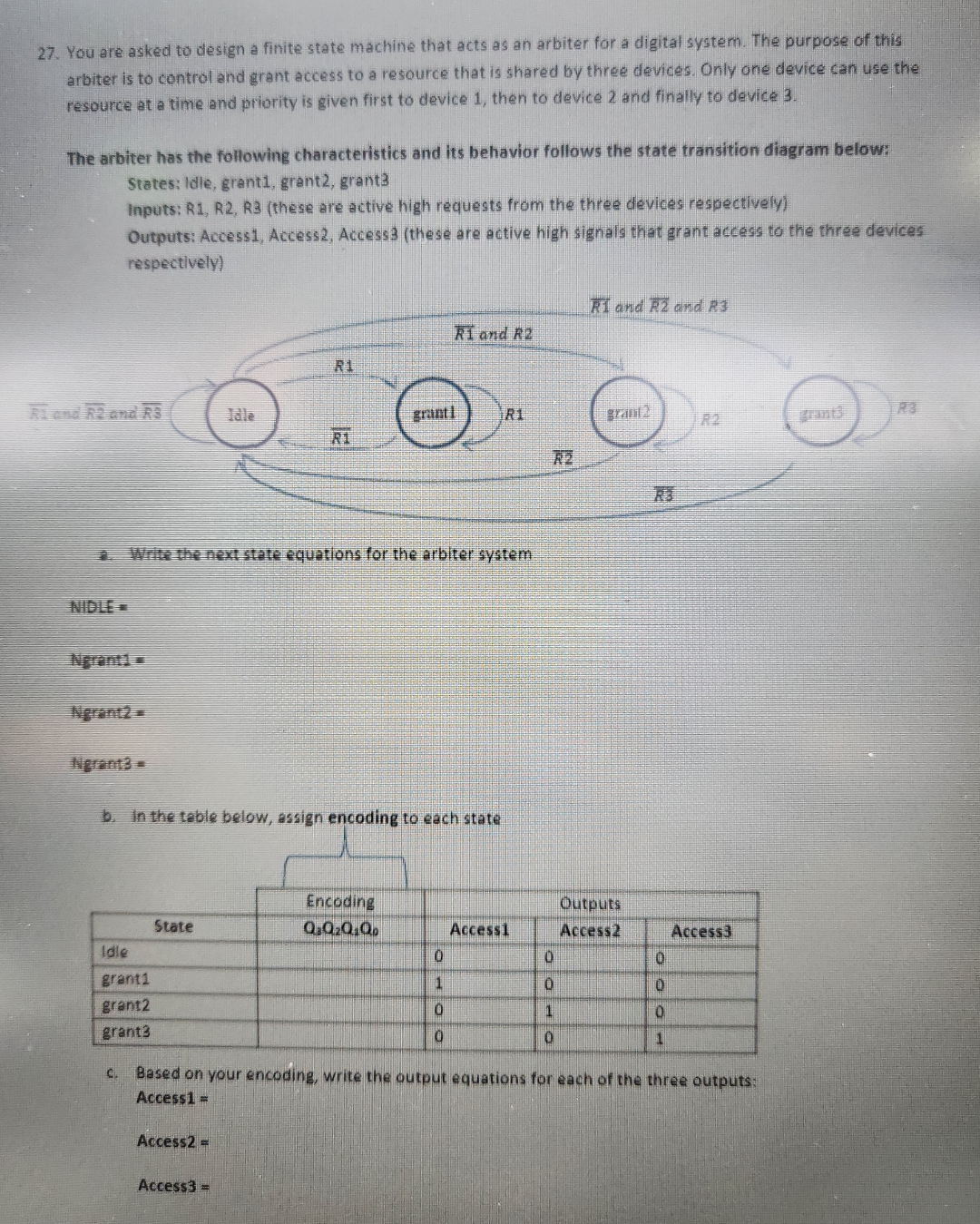 Solved You are asked to design a finite state machine that | Chegg.com