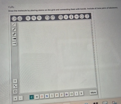 Solved C2H2Draw the molecule by placing atoms on the grid | Chegg.com