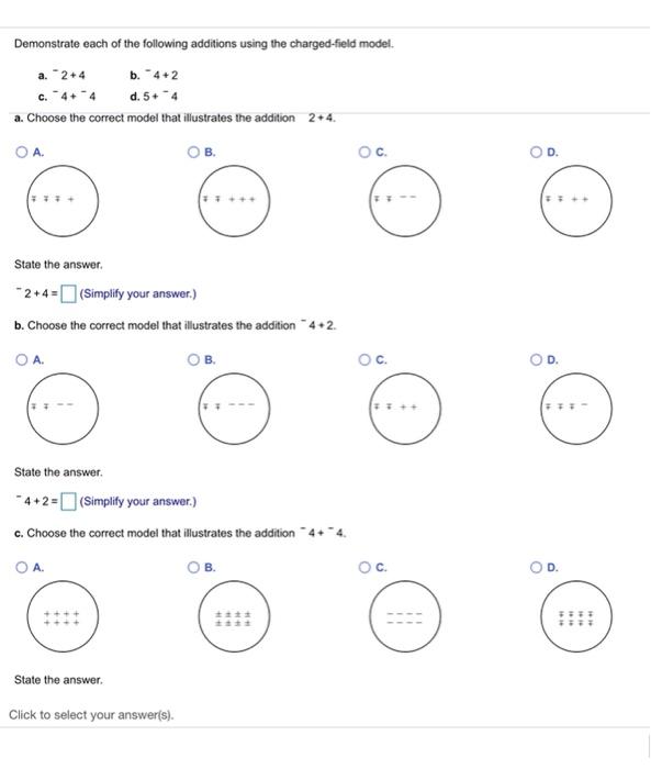 Solved Demonstrate each of the following additions using the