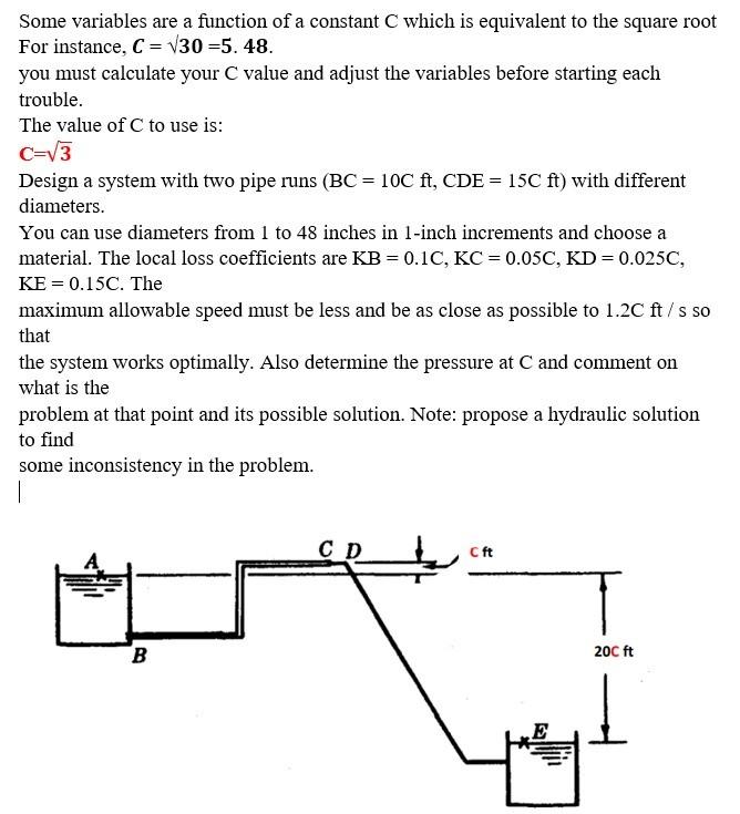 Some variables are a function of a constant C which | Chegg.com