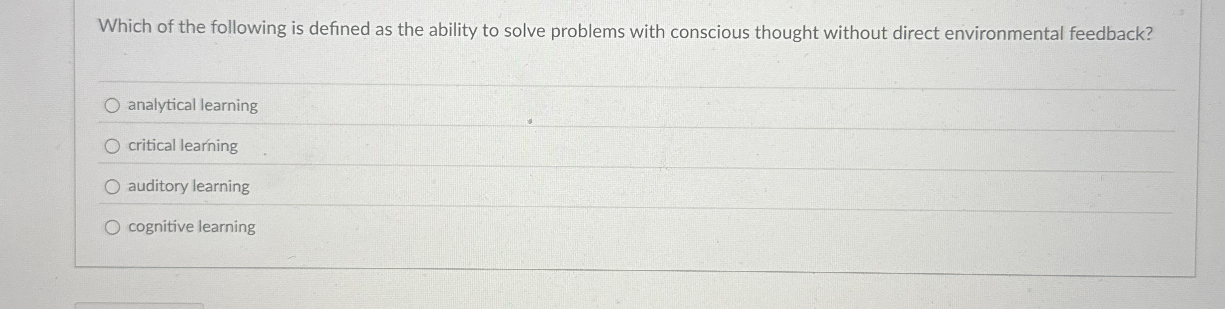 Solved Which of the following is defined as the ability to | Chegg.com