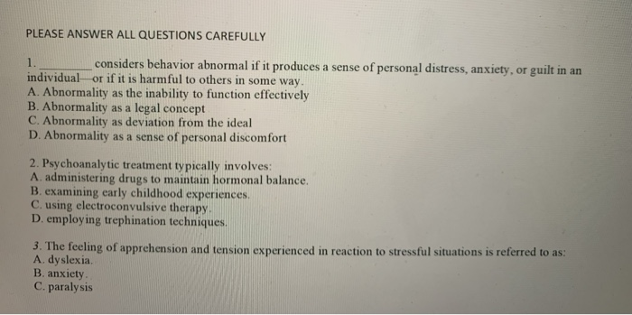 Solved PLEASE ANSWER ALL QUESTIONS CAREFULLY 1. Considers | Chegg.com