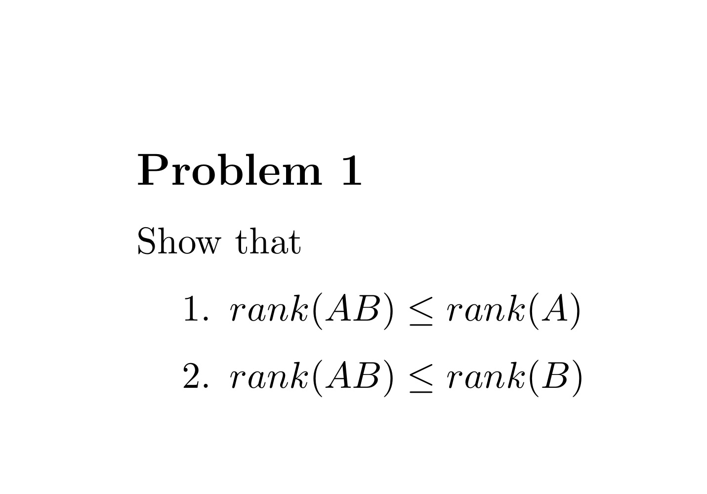 Solved For any matrix A and B with AB defined, prove that | Chegg.com