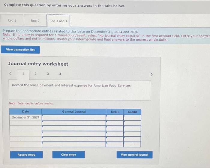 Solved Prepare the journal entry for American Food Services | Chegg.com