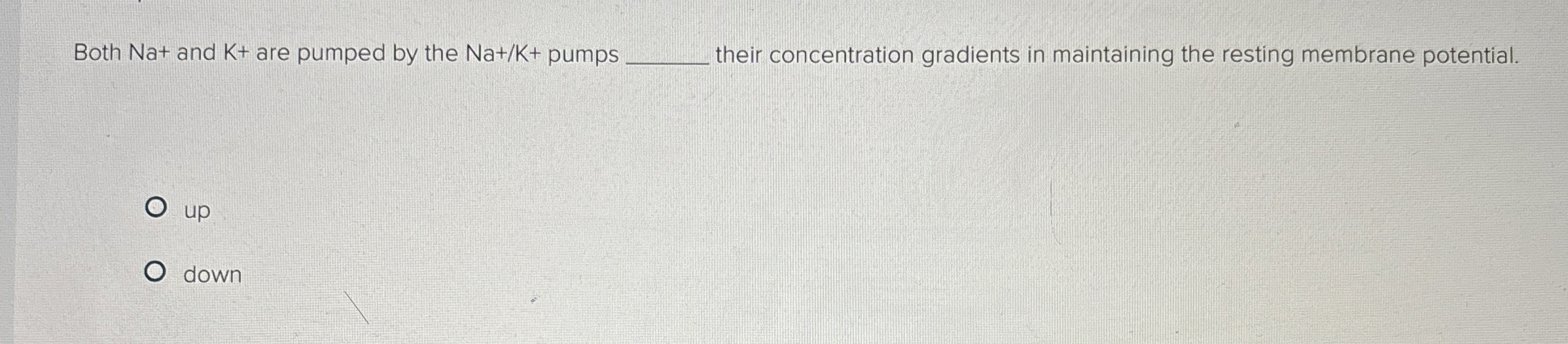 Solved Both Na+ ﻿and K+ ﻿are pumped by the Na+K+ ﻿pumpstheir | Chegg.com